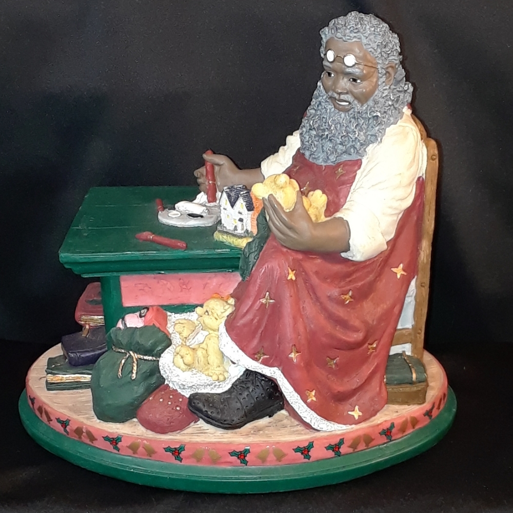 African American Santa in Workshop